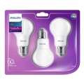 KOMPLET 3x LED Žarnica Philips E27/8W/230V 2700K