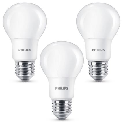 KOMPLET 3x LED Žarnica Philips E27/8W/230V 2700K