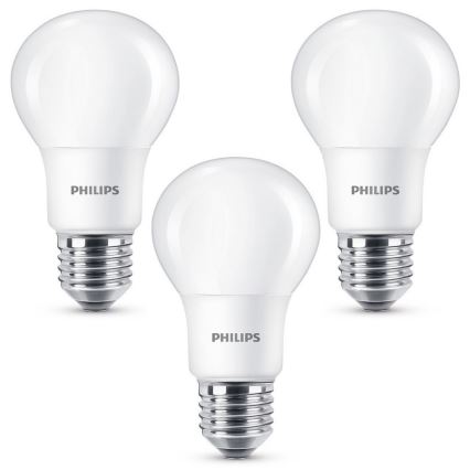 KOMPLET 3x LED Žarnica Philips E27/8W/230V 2700K