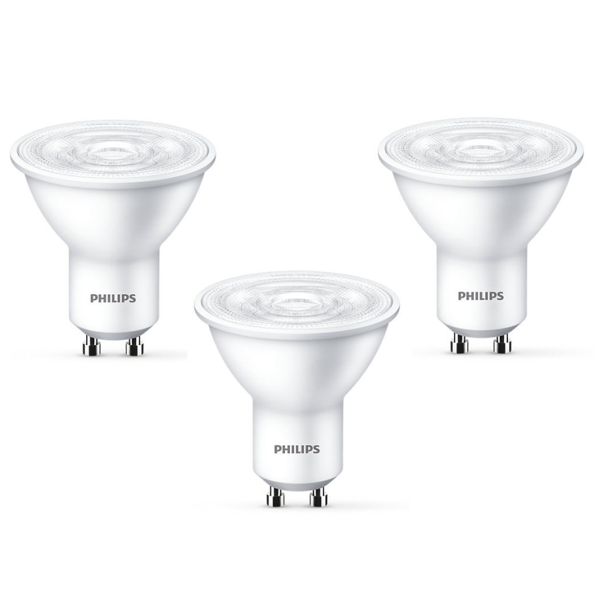 KOMPLET 3x LED Žarnica Philips GU10/4,7W/230V 2700K