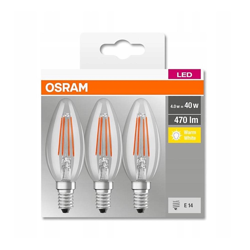 KOMPLET 3x LED Žarnica VINTAGE B40 E14/4W/230V 2700K - Osram