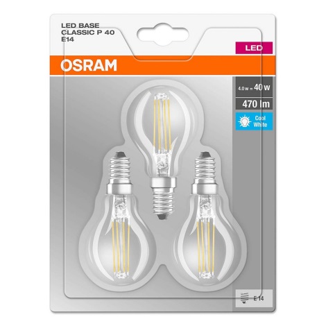 KOMPLET 3x LED Žarnica VINTAGE E14/4W/230V - Osram