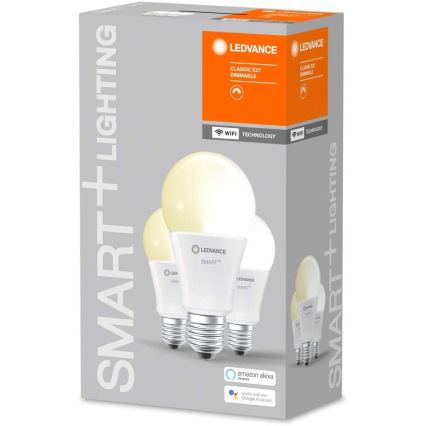 KOMPLET 3x LED Zatemnitvena žarnica SMART+ E27/14W/230V 2700K Wi-Fi - Ledvance