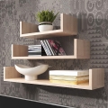 Komplet 3x stenskih polic TRIO 40/60/80x11x18 cm, hrast Sonoma