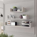 Komplet 3x stenskih polic TRIO 40/60/80x11x18 cm kašmir