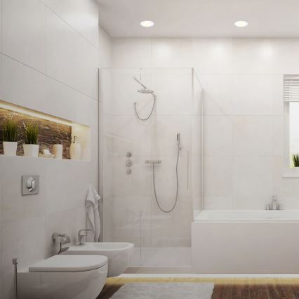 Komplet 3x vgradna stropna LED svetilka za kopalnico LED/6W/230V 3000K IP44, bela