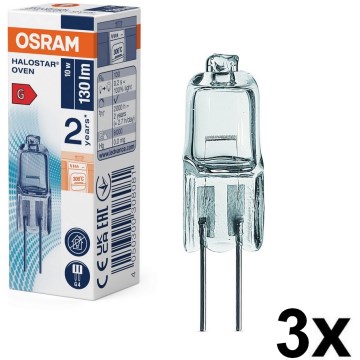 Komplet 3x žarnic za pečico HALOSTAR G4/10W/12V 2700K - Osram