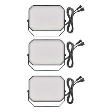 Komplet 3x zatemljivih zunanjih LED reflektorjev RGBIC GoSmart, 14 W, 230 V, 3000–6500 K, IP65, Wi‑Fi (Tuya)