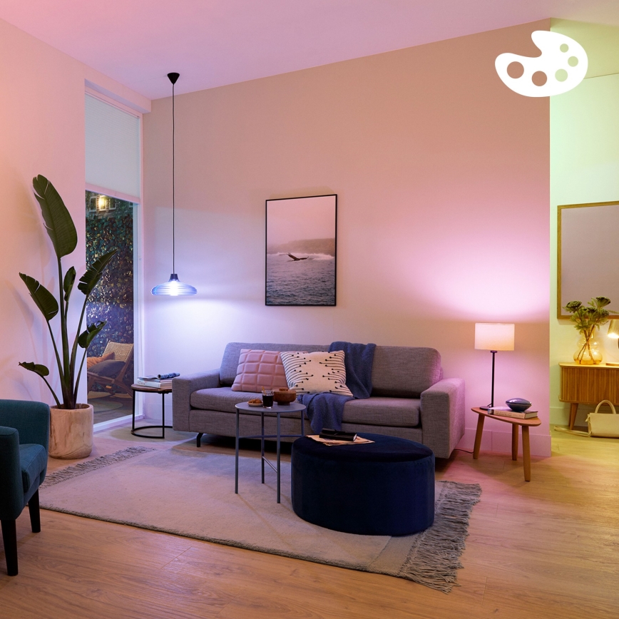 Komplet 3x zatemnjivih LED RGB žarnic Philips SMART A60 E27/8,8W/230V 2200-6500K