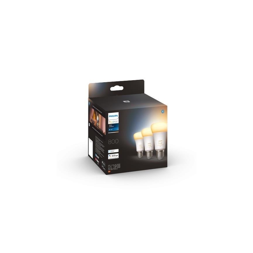 Komplet 3x zatemnjivih LED žarnic Philips Hue WHITE AMBIANCE A60 E27/6W/230V 2200-6500K