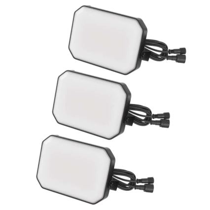 Komplet 3x zatemljivih zunanjih LED reflektorjev RGBIC GoSmart, 14 W, 230 V, 3000–6500 K, IP65, Wi‑Fi (Tuya)