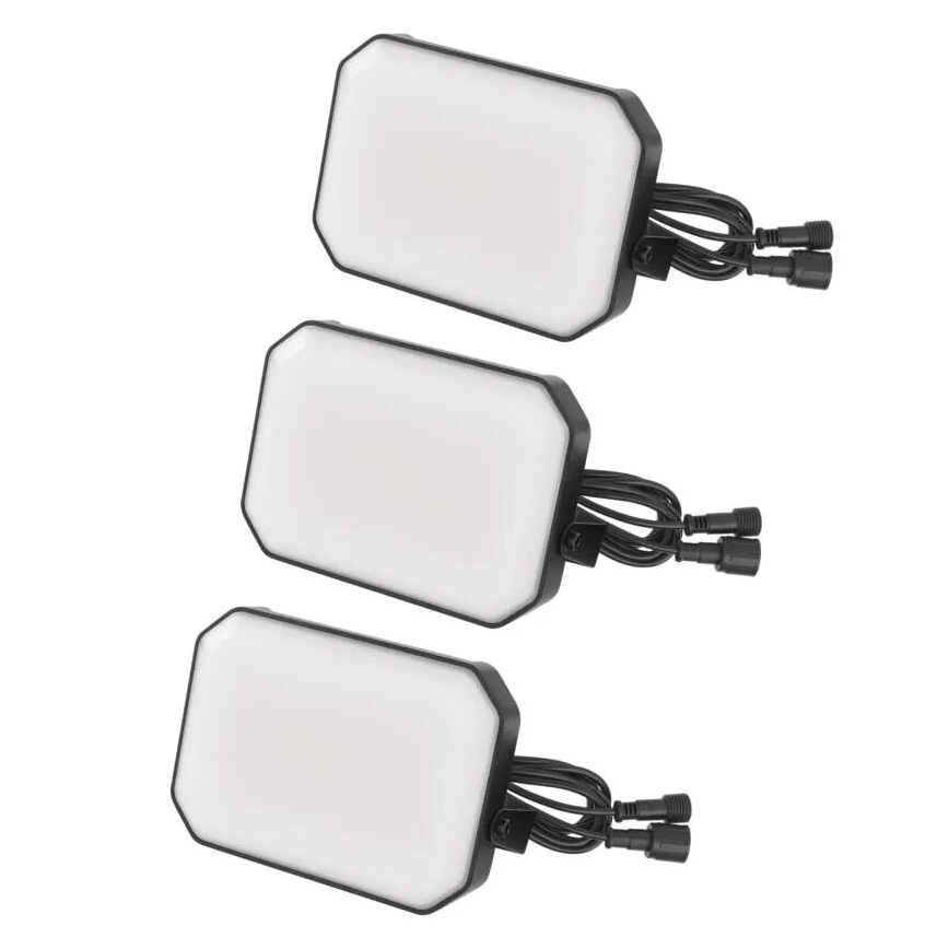 Komplet 3x zatemljivih zunanjih LED reflektorjev RGBIC GoSmart, 14 W, 230 V, 3000–6500 K, IP65, Wi‑Fi (Tuya)