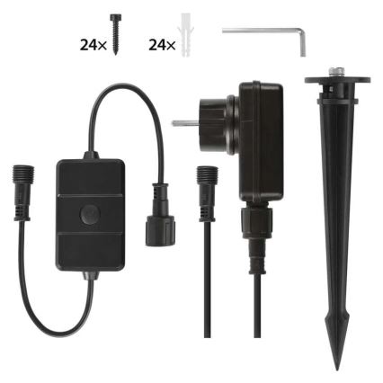 Komplet 3x zatemljivih zunanjih LED reflektorjev RGBIC GoSmart, 14 W, 230 V, 3000–6500 K, IP65, Wi‑Fi (Tuya)