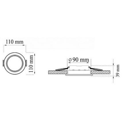 KOMPLET 3xLED Kopalniška vgradna svetilka MIRO LED/6W/230V IP44