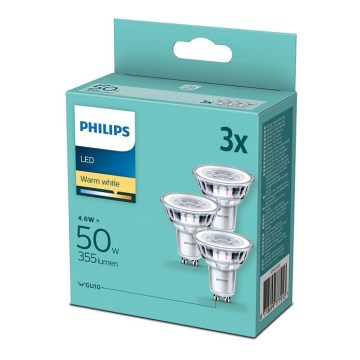 KOMPLET 3xLED Žarnica Philips GU10/4,6W/230V 2700K