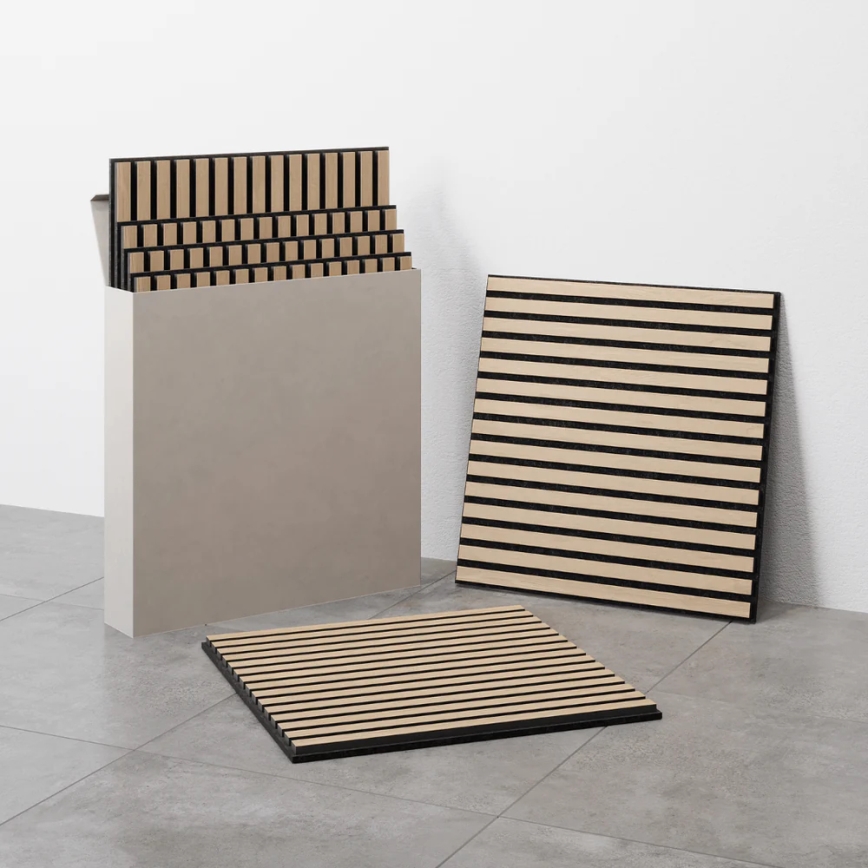 Komplet 4 akustičnih panelov DANVIKEN 60x60 cm, hrast