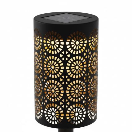 Komplet 4 kosov LED sončnih svetilk DECOR, LED/1,2 V, 150 mAh, 3000 K, 39 cm, IP44, črna