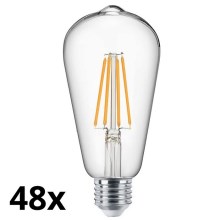KOMPLET 48x LED Žarnica VINTAGE ST64 E27/7W/230V 2700K