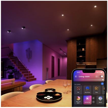 Komplet 4x zatemnjivih LED RGBW žarnic Philips Hue WHITE AND COLOR AMBIANCE GU5,3/MR16/6,3W/12V 2000-6500K