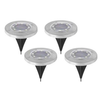 Komplet 4x LED solarnih svetilk CLAVO LED/1xAAA 4000K IP44 300 mAh