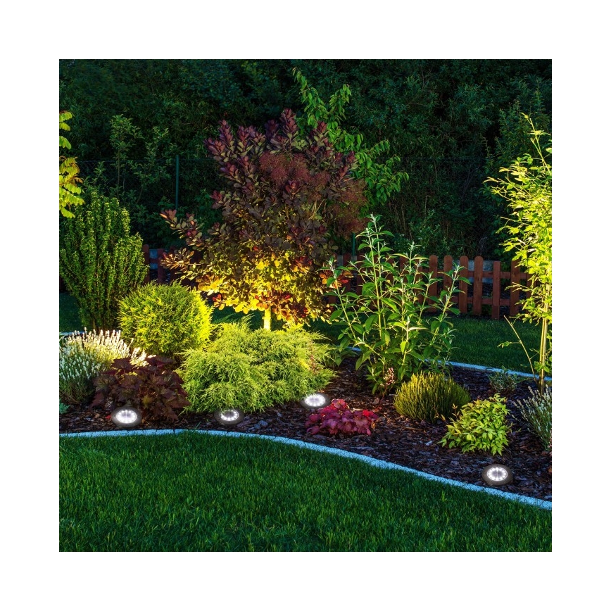 Komplet 4x LED solarnih svetilk s senzorjem CLAVO LED/1xAAA 4000K IP44 300 mAh