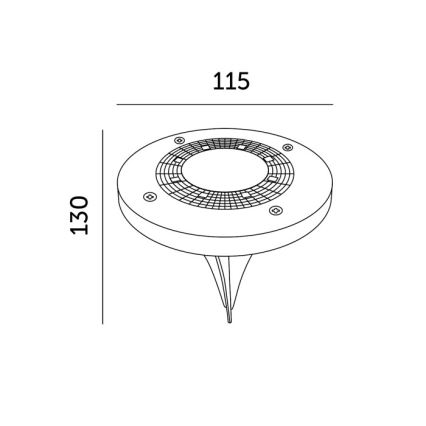 Komplet 4x LED solarnih svetilk s senzorjem CLAVO LED/1xAAA 4000K IP44 300 mAh