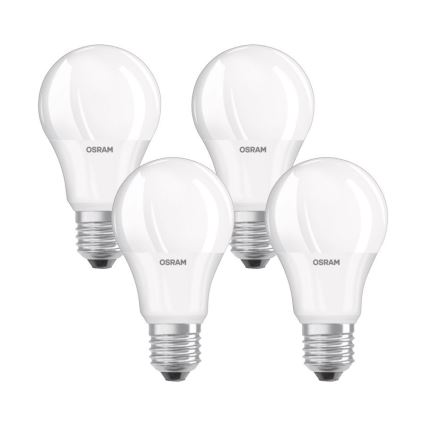 KOMPLET 4x LED Žarnica A60 E27/9W/230V 2700K - Osram