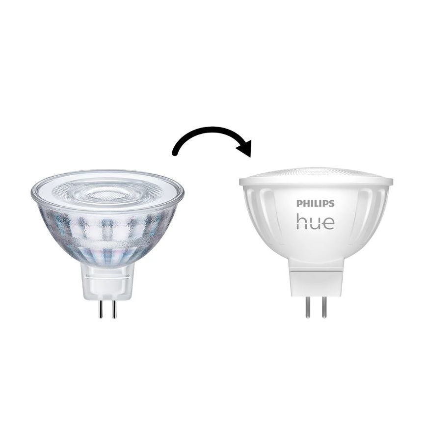 Komplet 4x LED žarnic z zatemnitvijo Philips Hue WHITE AMBIANCE GU5,3/MR16/5,1W/12V 2200-6500K