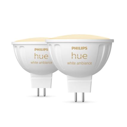 Komplet 4x LED žarnic z zatemnitvijo Philips Hue WHITE AMBIANCE GU5,3/MR16/5,1W/12V 2200-6500K