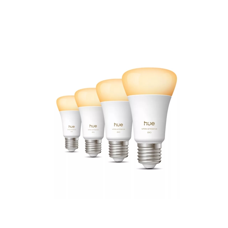 Komplet 4 kosov LED žarnic z možnostjo zatemnitve Philips Hue WHITE AMBIANCE E27/6W/230V 1000-20000K