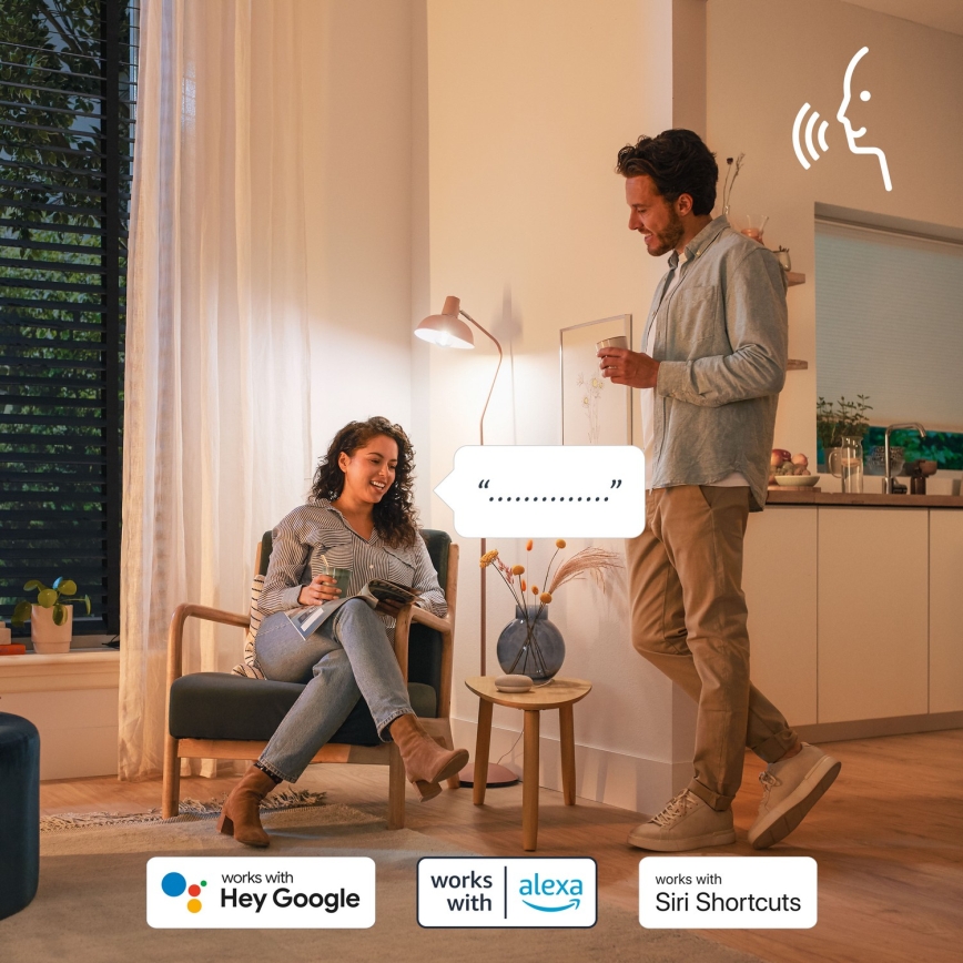 Komplet 4x LED RGB zatemnljivih žarnic Philips SMART C37 E14/4,9W/230V 2200-6500K
