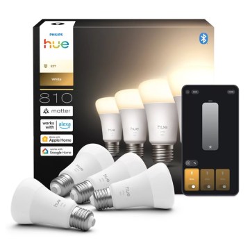 Komplet 4x zatemnljivih LED žarnic Philips Hue WHITE E27/7W/230V 2700K