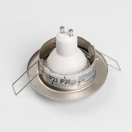 Komplet 5 vgradnih stropnih svetilk za kopalnico, 1xGU10/4W/230V, IP23, matni krom