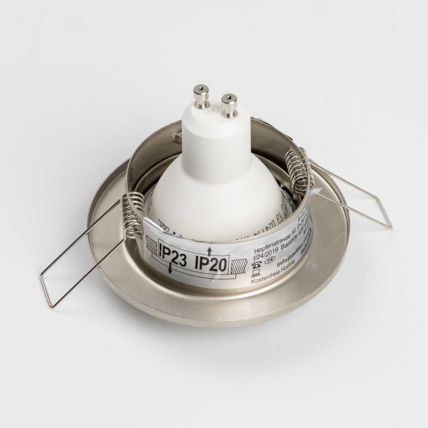 Komplet 5 vgradnih stropnih svetilk za kopalnico, 1xGU10/4W/230V, IP23, matni krom