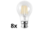 KOMPLET 8x LED Žarnica A60 B22/7W/230V 2700K