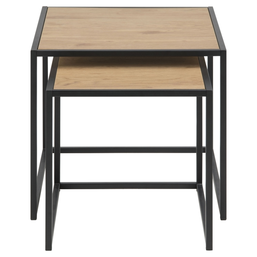 Komplet dveh konferenčnih miz SARON, hrast/črna