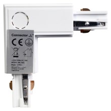 Konektor za svetila za tračni sistem 3-fazni TRACK bel tip L