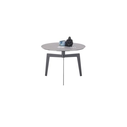 Konferenčna mizica BALANCE, Ø 60 cm, siva/antracit