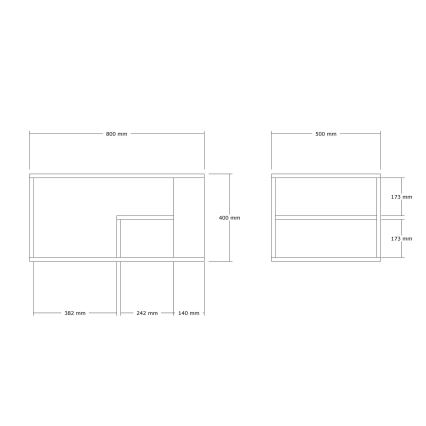 Konferenčna mizica JELIO, marmoren dekor, bež