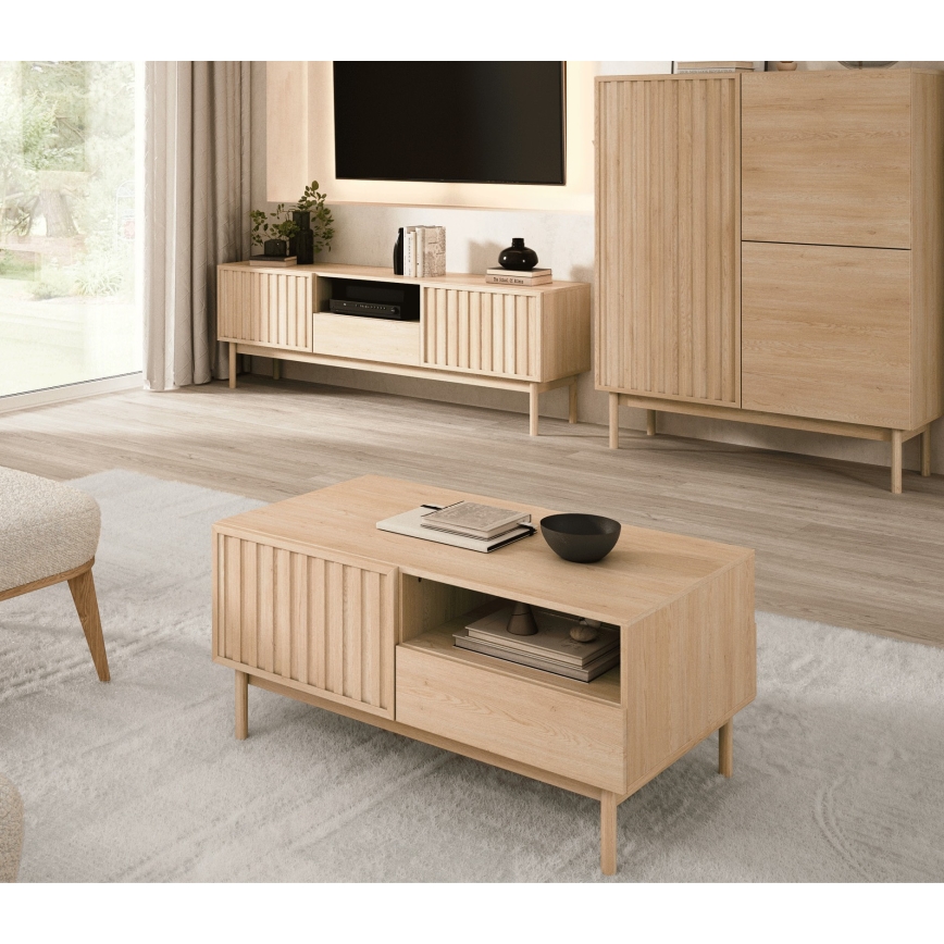 Konferenčna mizica KIOTO 106x53 cm hrast Cremona