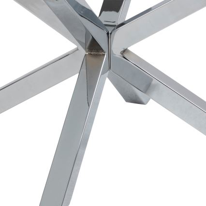 Konferenčna mizica LUCA 82 cm prosojna/srebrna