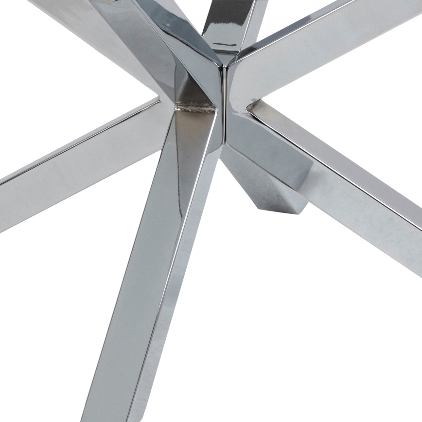 Konferenčna mizica LUCA 82 cm prosojna/srebrna