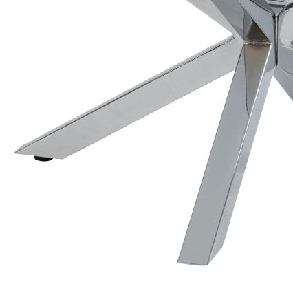 Konferenčna mizica LUCA 82 cm prosojna/srebrna