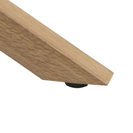 Konferenčna mizica LUCA 82 cm prozorna/hrast