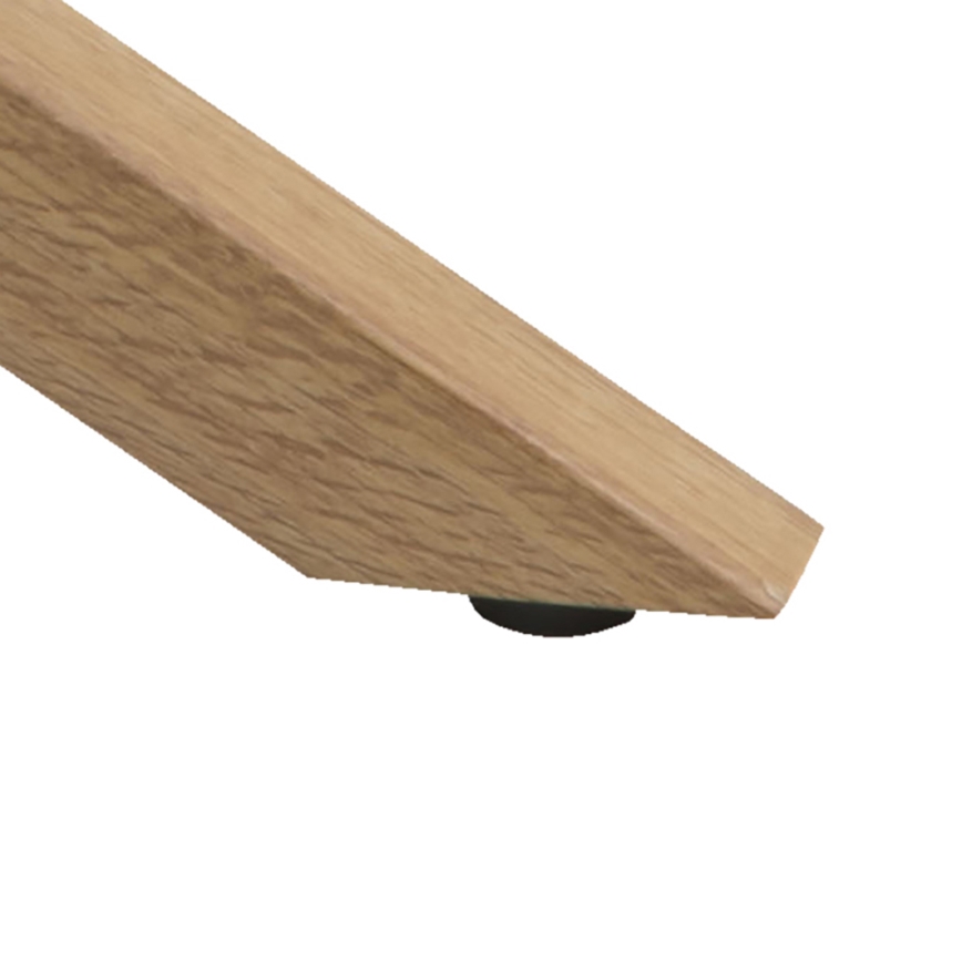 Konferenčna mizica LUCA 82 cm prozorna/hrast