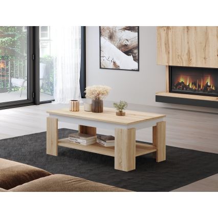 Konferenčna mizica LUNO hrast sonoma/bela