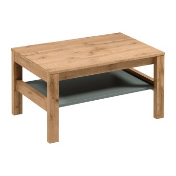Konferenčna mizica MENTA 90x45 cm hrast wotan/zelena