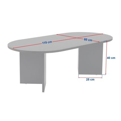 Konferenčna mizica NEL 119x60 cm bež/oreh