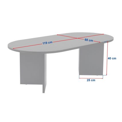 Konferenčna mizica NEL 119x60 cm črna