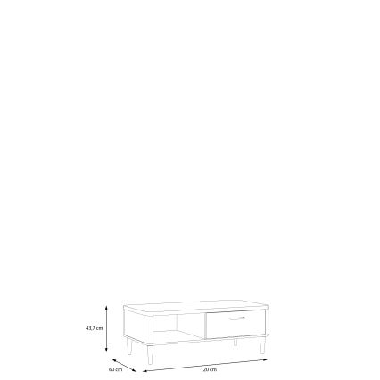 Konferenčna mizica NOR rjava/bež